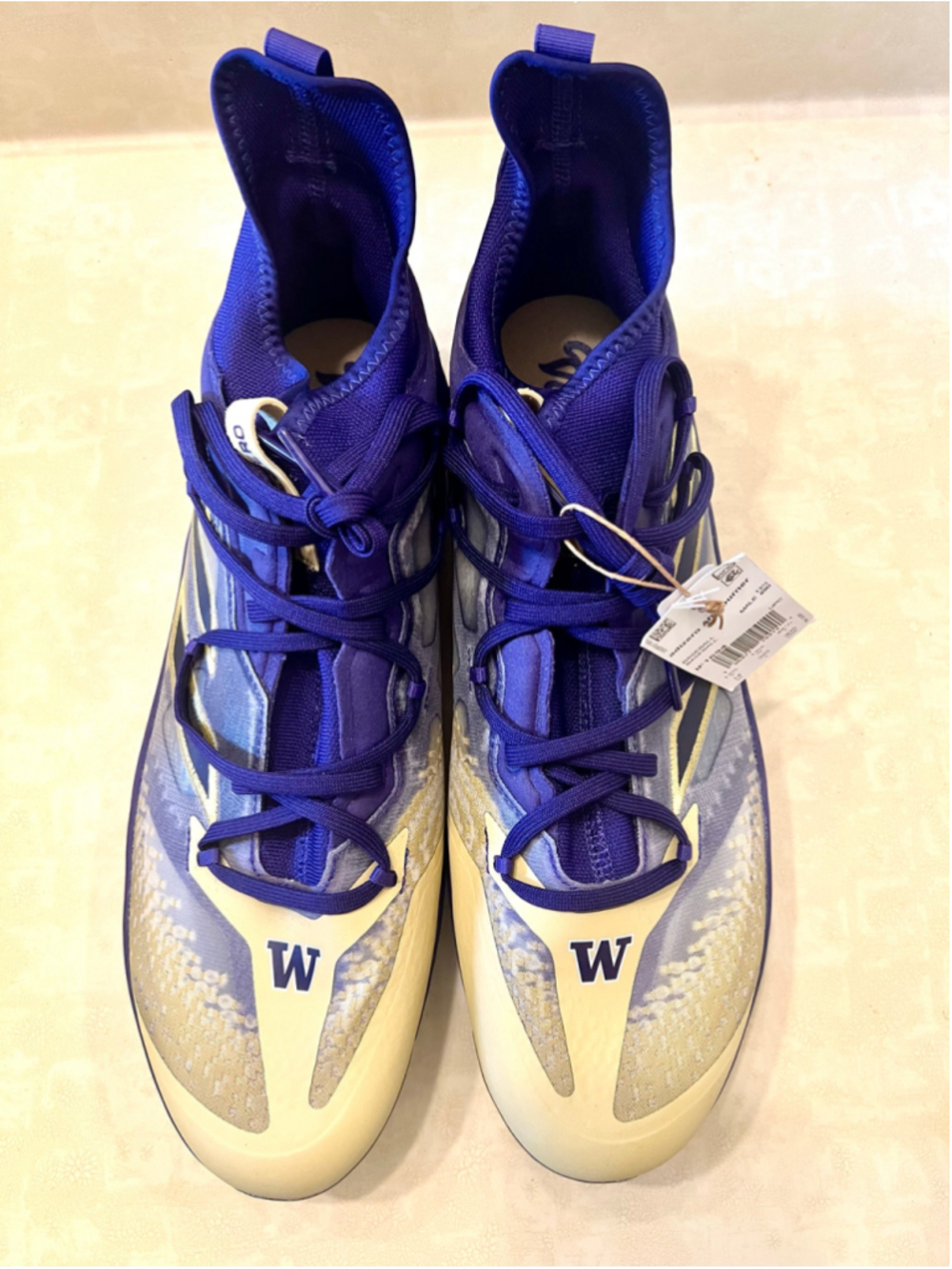 NWT Adidas Mens Adizero Afterburner 9 Washington Huskies Baseball Cleats Size 14